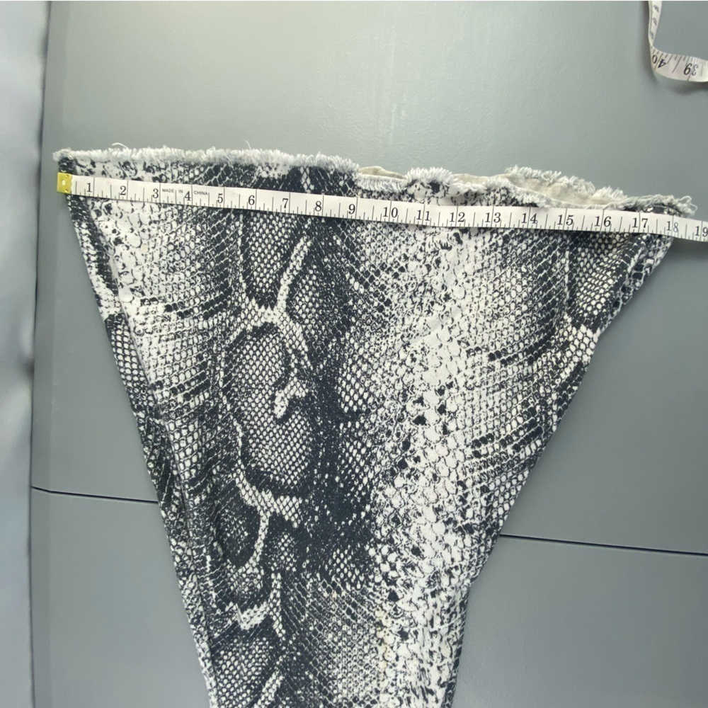Peach Love California snake skin print stretchy bellbottom pants high waist - Picture 10 of 11